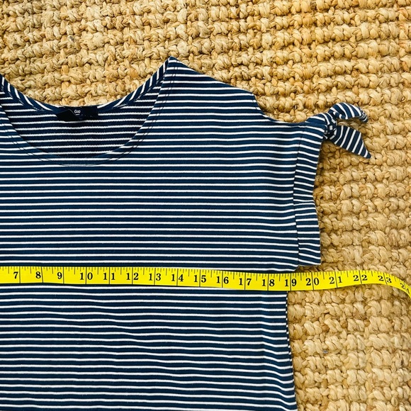 Gap M Blue White Striped Short Sleeve Dress Coverup Beach - Picture 8 of 9